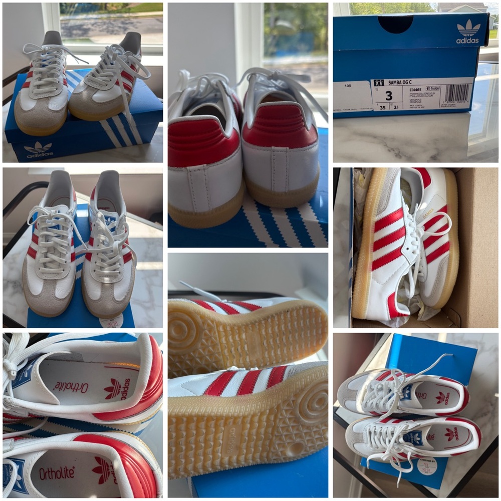 Adidas Kids Sneakers - White and Red